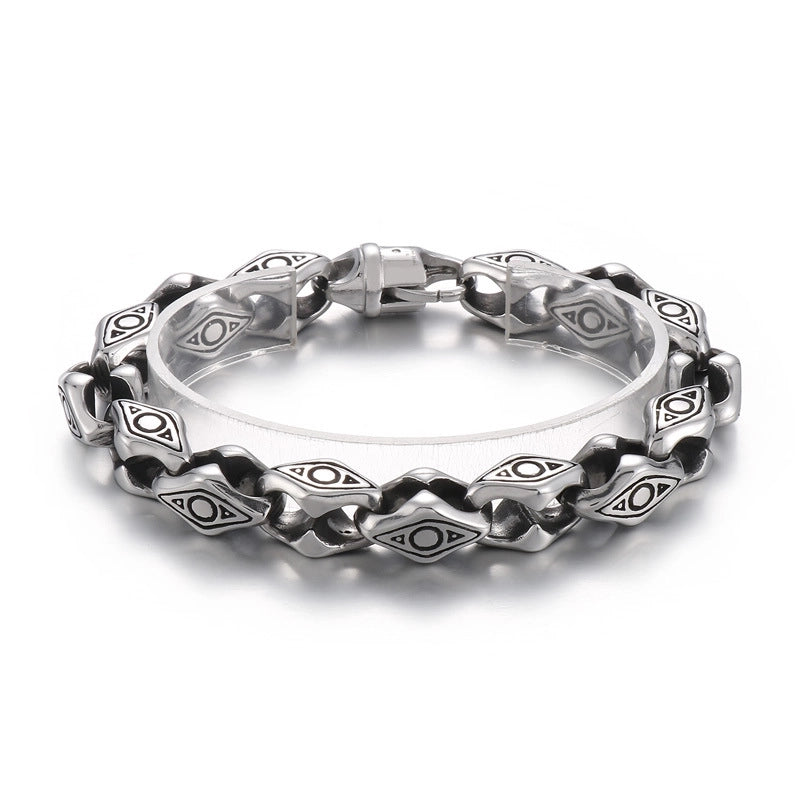 Punk Solid Color Titanium Steel Plating Gold Plated Men’s Bangle