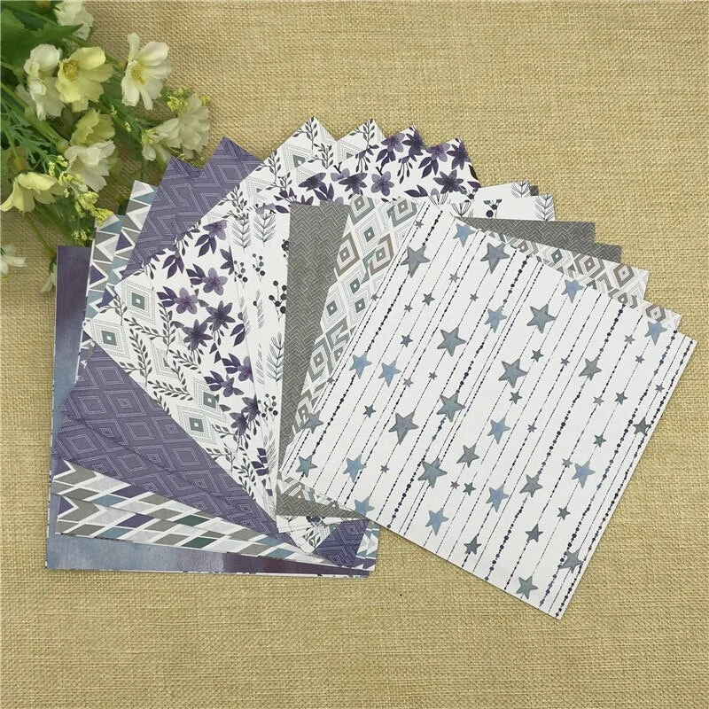 24 sheet 6"X6" STARS of the flower patterned paper Scrapbooking paper pack handmade craft paper craft Background pad