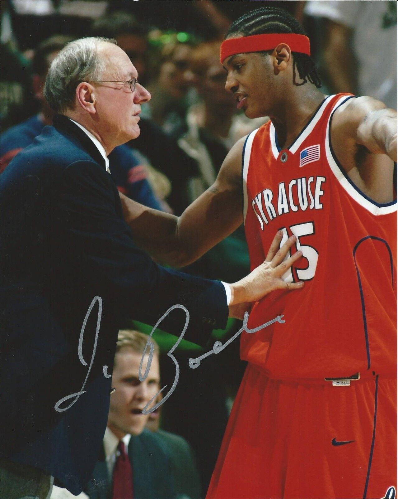 JIM BOEHEIM signed autographed SYRACUSE ORANGE SU 8x10 Photo Poster painting w/COA CARMELO