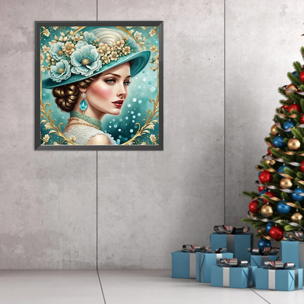 DIY Paint By Number 40*40cm - Photo Frame Lady