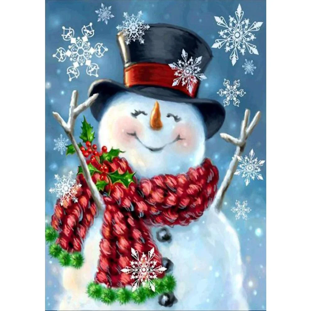 Diamond Painting - Full Round Drill - Snowman(30*40cm)