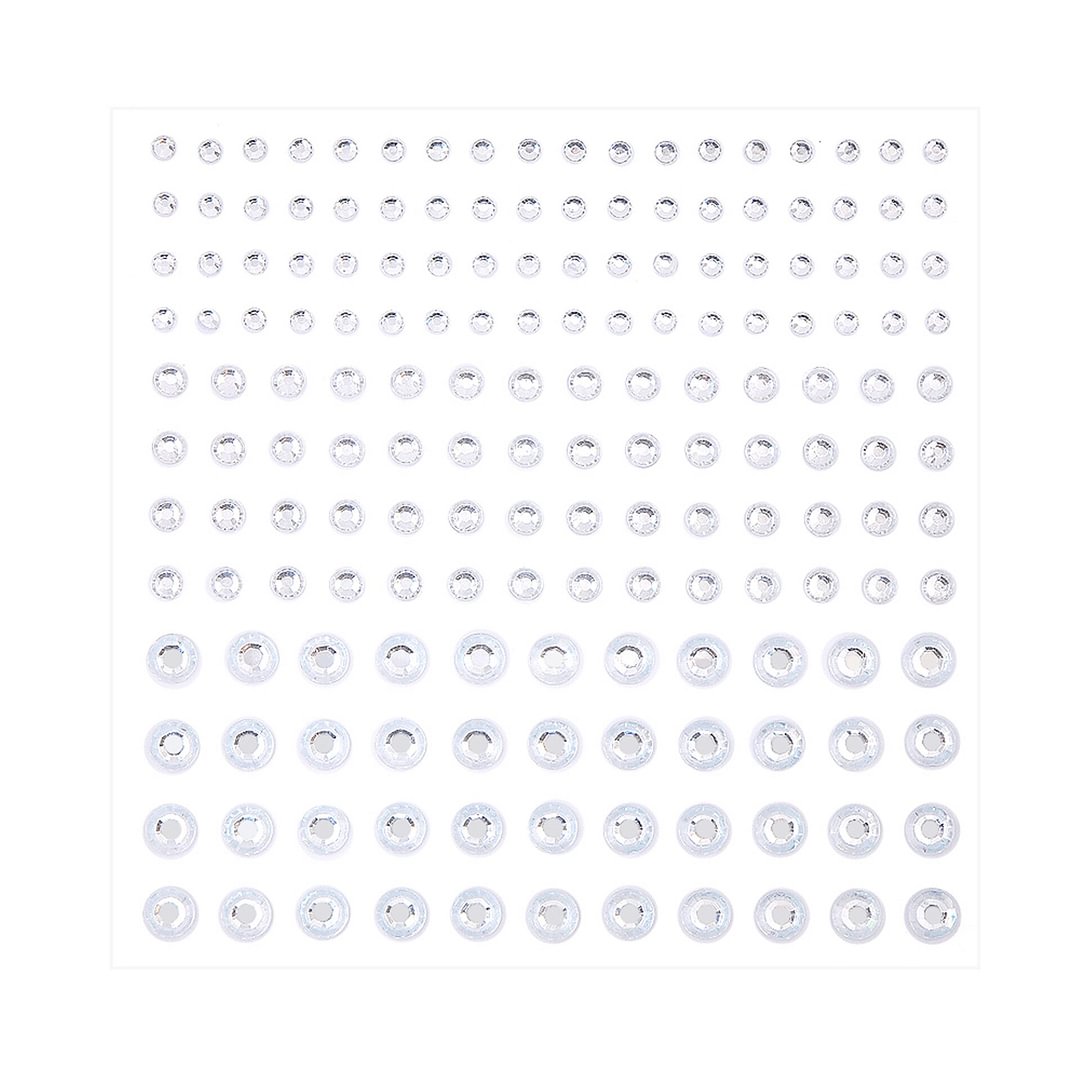 Sdrawing New 12 Colors Mixed Size Color Acrylic Rhinestone Stickers DIY Children Toys Car Decoration Disposable Tattoo Face Stickers
