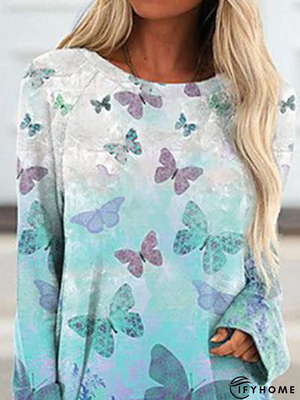 Loose Cotton-Blend Animal Crew Neck Tunic T-Shirt | IFYHOME