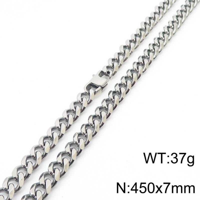 Minimalist Solid Color Titanium Steel Chain Unisex Necklace