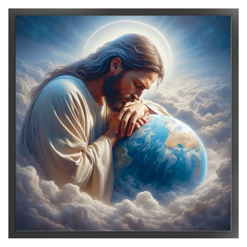 11CT Full Stamped Cross Stitch - Jesus(Canvas|40*40CM)