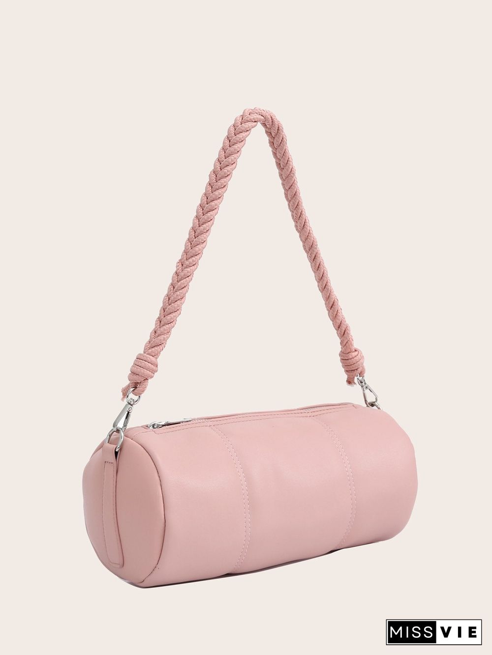 Daily Plain Cylindrical Chain Shoulder Bag