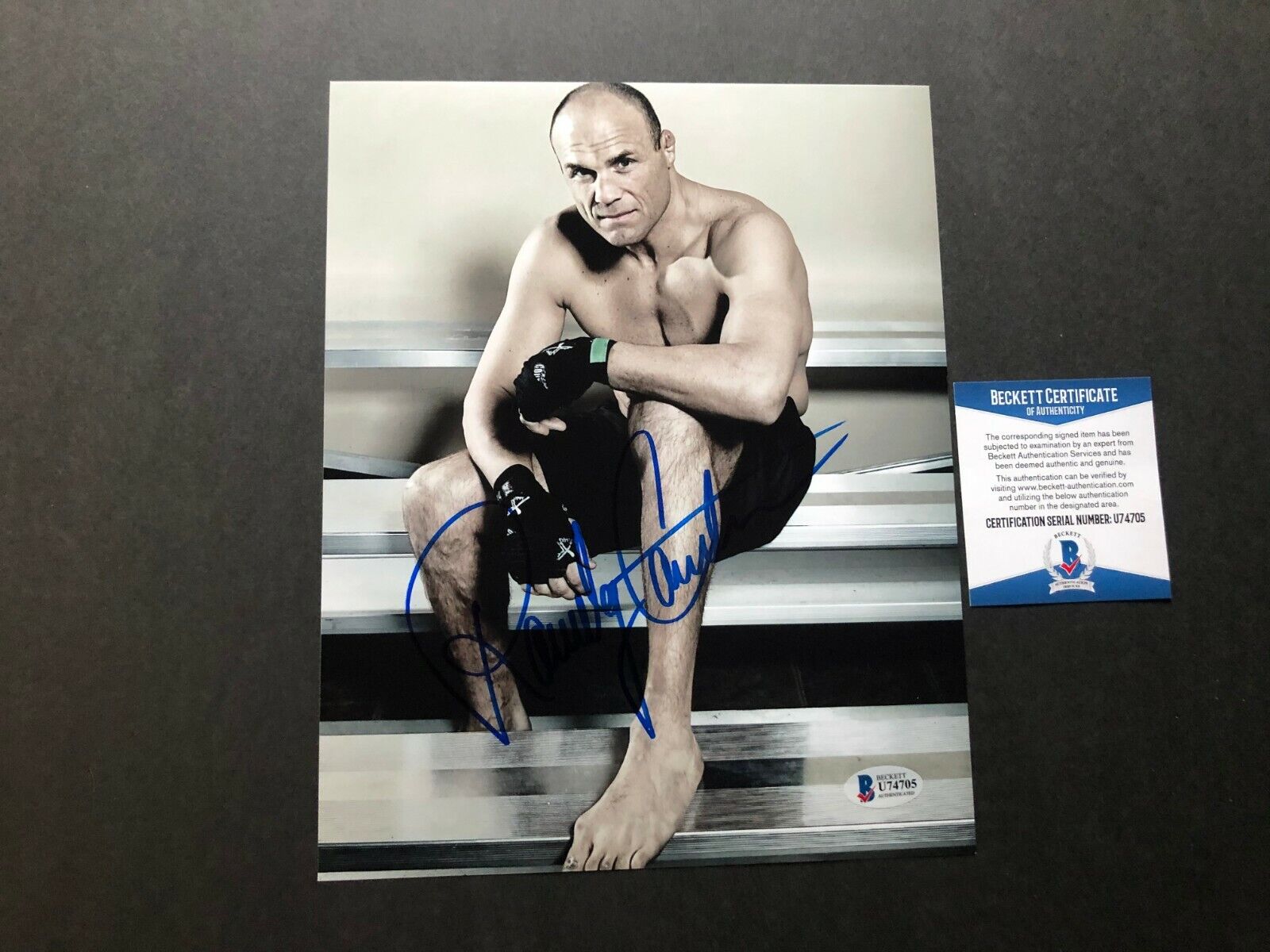 Randy Couture Hot! signed autographed MMA UFC legend 8x10 Photo Poster painting Beckett BAS coa