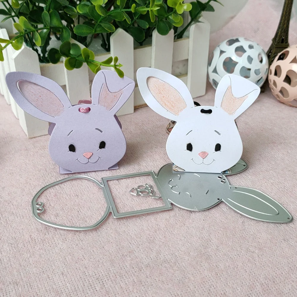 cutting dies Easter 3D Rabbit metal cutting dies Stencil for DIY Scrapbooking Paper Card Making embossing craft Rabbit dies
