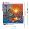 Diamond Painting -DIY Round Drill Statue of Liberty at Sunrise(40x40cm-Box)