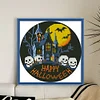 Halloween Haunted House-11CT Stamped Cross Stitch 24*24cm/9.45*9.45in