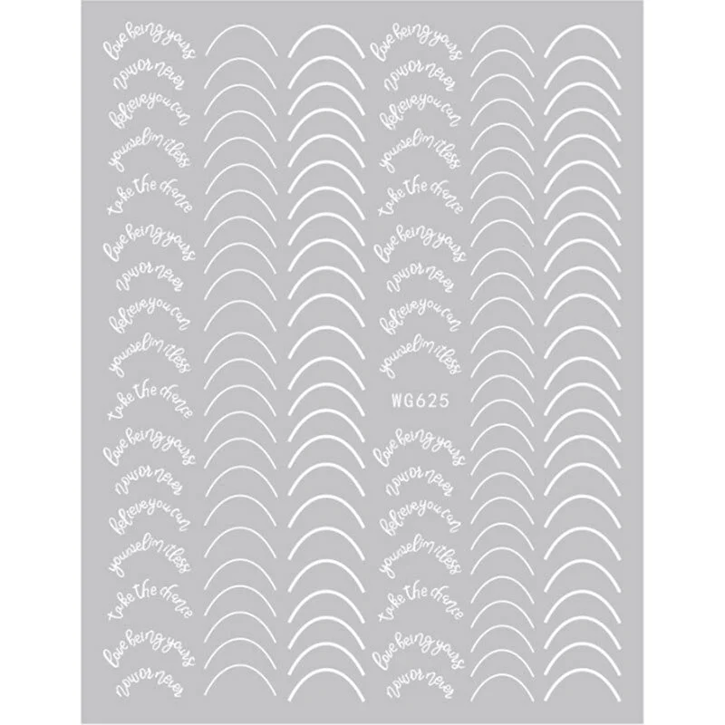 12-color Number Pattern Nail Sticker Decoration 3D Nail Art Stickers English Old Font Arabic Numeral Decals Designer Nail Foil