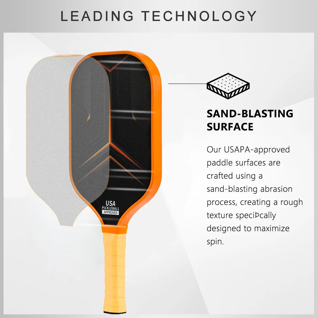 Original Paddle (16mm) T700 Sandblasted Carbon Fiber-Radial Patterns