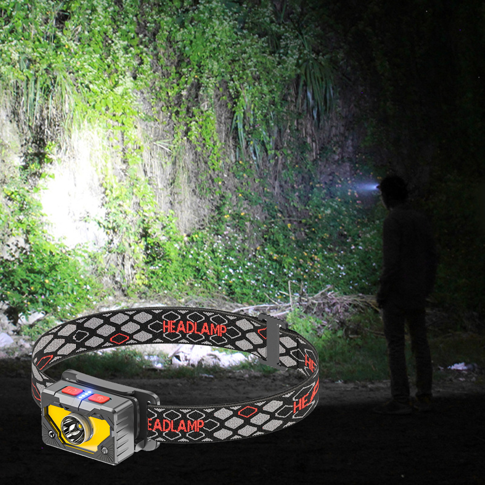Waterproof Headlamp USB Rechargeable Head lamp with Magnet COB Torch Light от Cesdeals WW