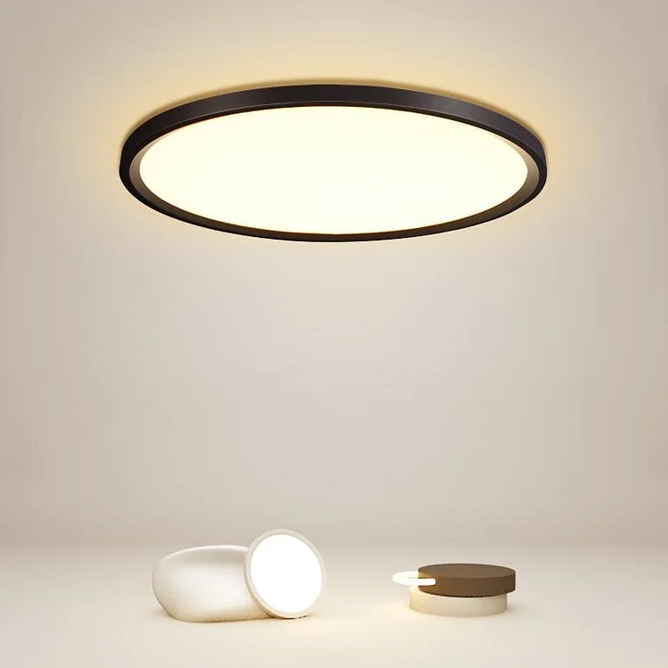 Minimalist Black Circle Industrial Flush Mount Kitchen Lighting Dining Room Lighting Ceiling Light - Appledas