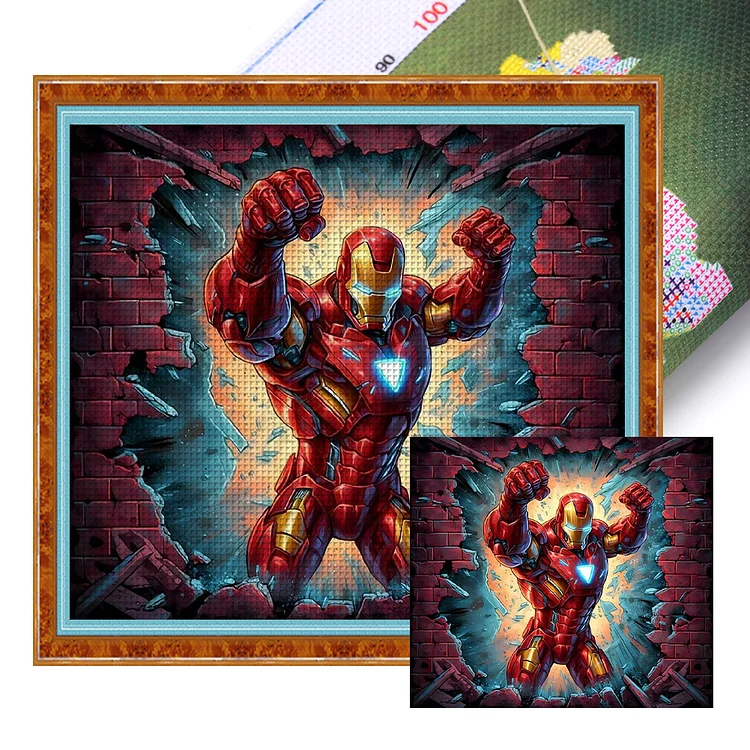 Marvel Iron Man 11CT (50*45CM) Stamped Cross Stitch gbfke