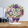 (US Local)Flower Double Sided Effect Table Top Diamond Painting Desktop Ornaments Kit (Daisy)