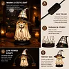 Gothic Witch Hat Night Light Halloween Decorations Colorful Wizard Hat Lamp