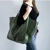 Sac fourre-tout en cuir surdimensionn&eacute;
