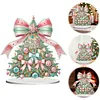 (US Local)Christmas Tree Print DIY Diamond Painting Tabletop Ornaments Decorations