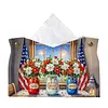 DIY PULeather Diamond Painting Tissue Box for Adults Beginners Large Size Diamond Art Paper Storage Holder for Living Room Bathroom Table Decor
