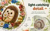 Diamond Painting Kit Hedgehog Mushroom Floral Wreath 9.45x9.45in