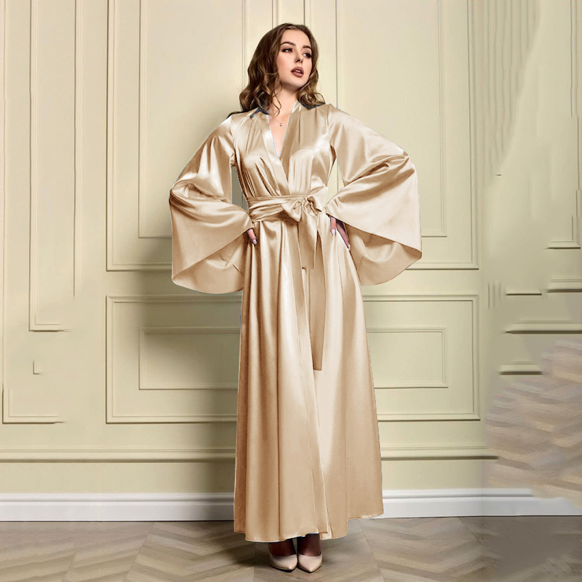 Luxury Silk Robe Women 22 Momme Mulberry Silk Floor Length Bridal Wear REAL SILK LIFE
