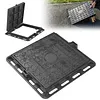 [US Local Warehouse] Iron Manhole Cover and Frame Non-Slip Septic Tank Cover for Yard (400mm)