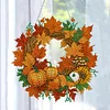 Diamond Painting Thanksgiving Pumpkin Wreath Pendant