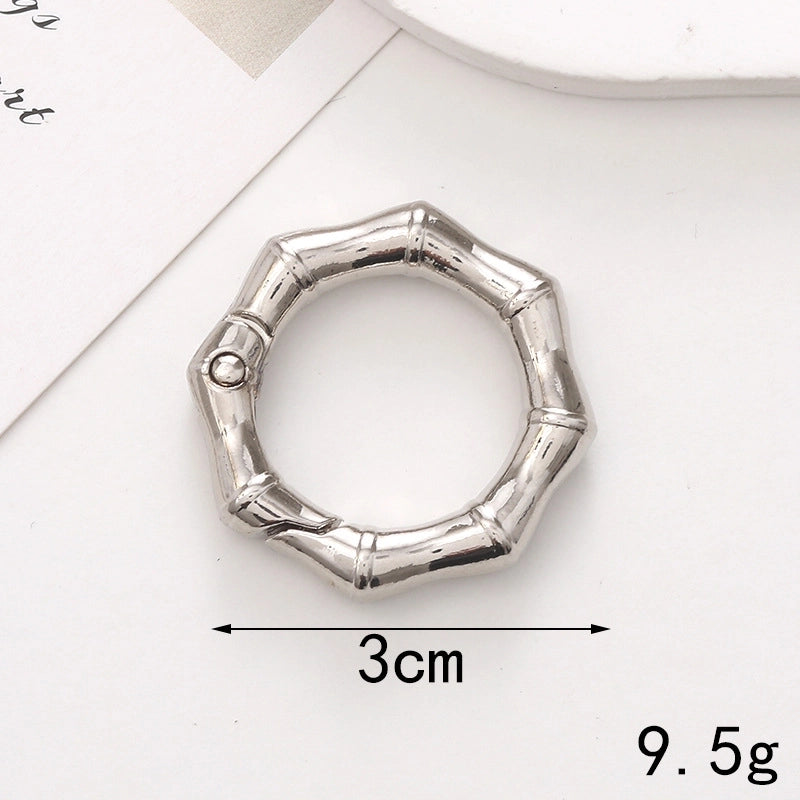 1 Piece 10 * 20mm 12*32mm 25*25mm Metal Solid Color Polished Keychain Lobster Clasp