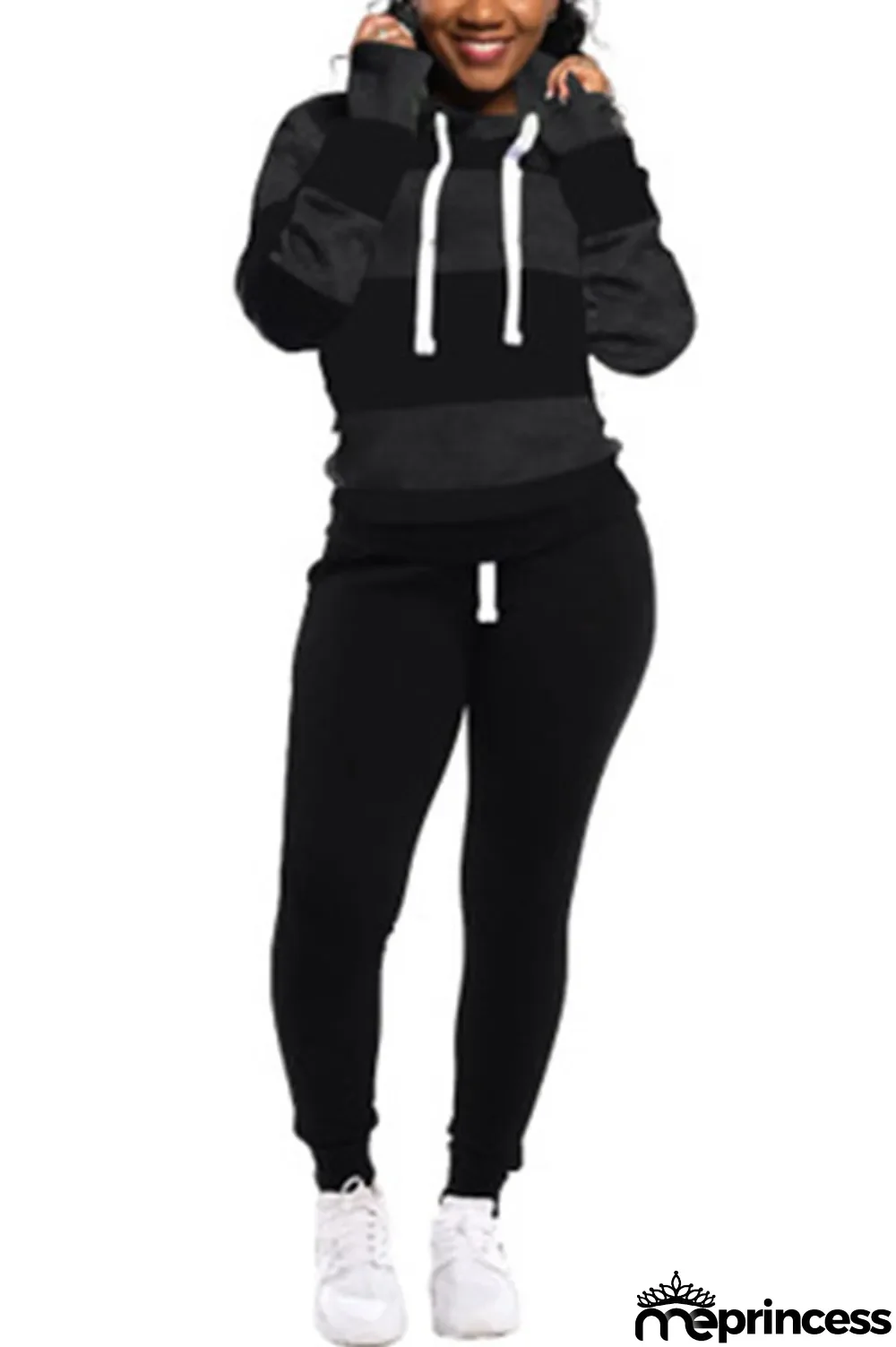 Red Polyester OL Striped Patchwork Print pencil Long Sleeve Two Pieces