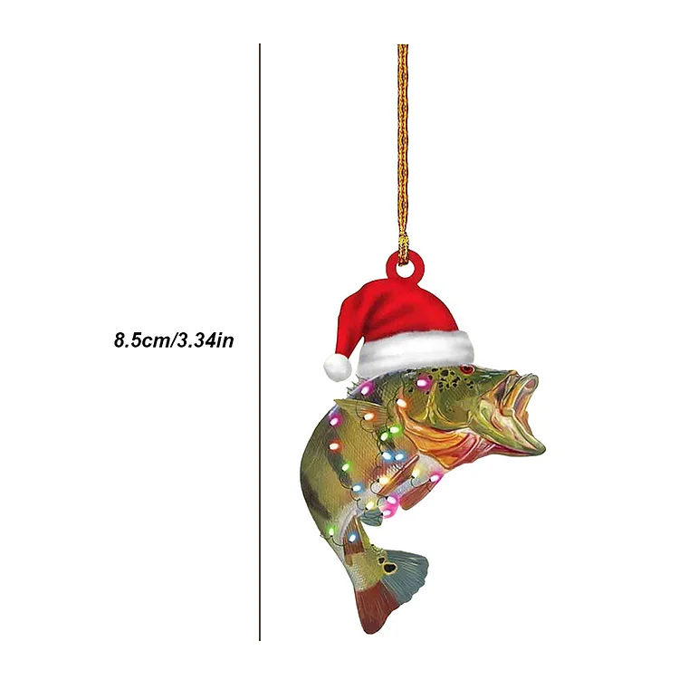 Christmas Fish Collection Realistic Fishing Ornament Decorative