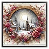Christmas Cottage-11CT Stamped Cross Stitch 40*40cm/15.75*15.75in tapestrymarket