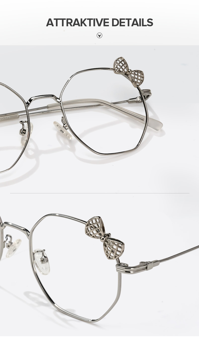 Kaitlyn Silber Geometrisch Brille