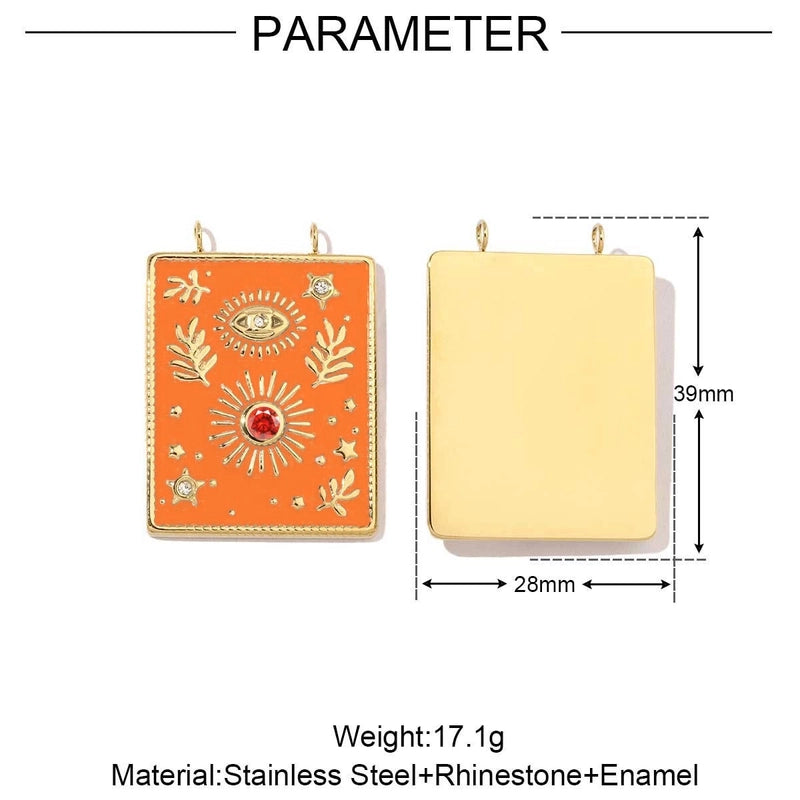 3 PCS/Package 13 * 20mm 14*27mm 28*39mm Titanium Steel Rhinestones Santa Claus Cherry Snowman Pendant Jewelry Accessories