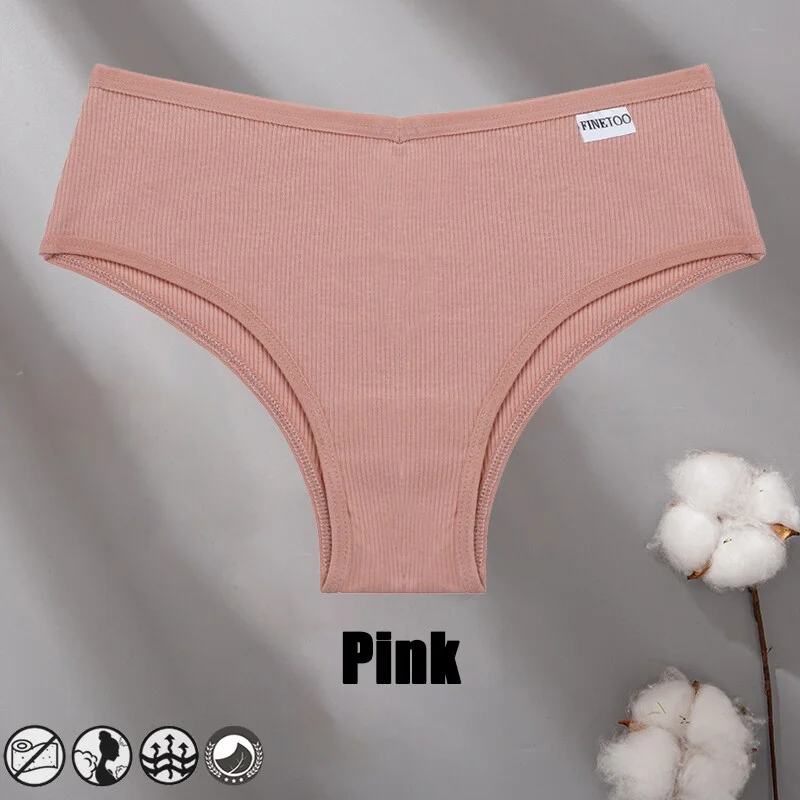 Billionm V Waist Cotton Panties for Women Underwear Sexy Briefs Solid Color M-3XL Plus Size Panty Female Soft Intimates Lingere