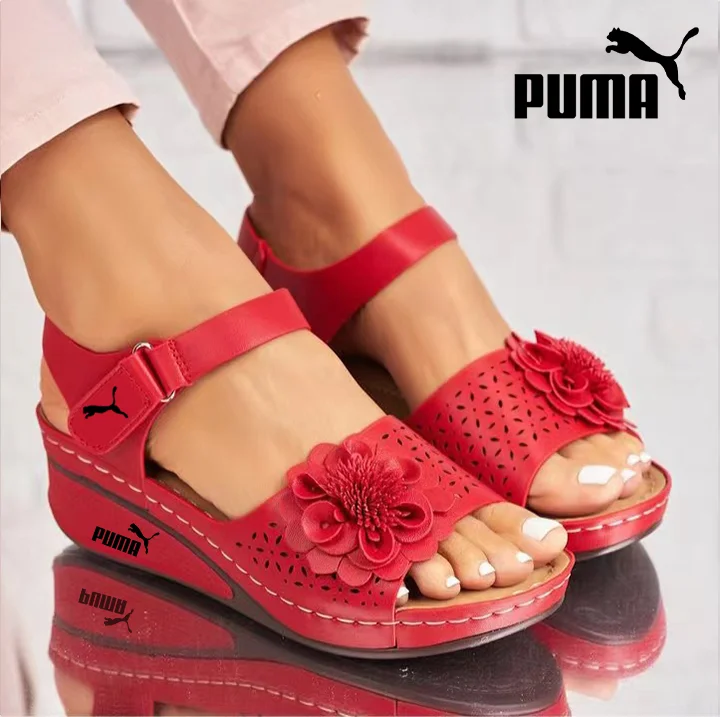 💯2024 Puma, nowe włoskie importowane skórzane sandały (nowy produkt, rabat czasowy)