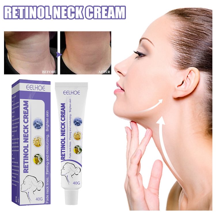 EELHOE-Retinol Neck Cream massage softens neck lines, moisturizes and tightens neck skin to reshape swan neck