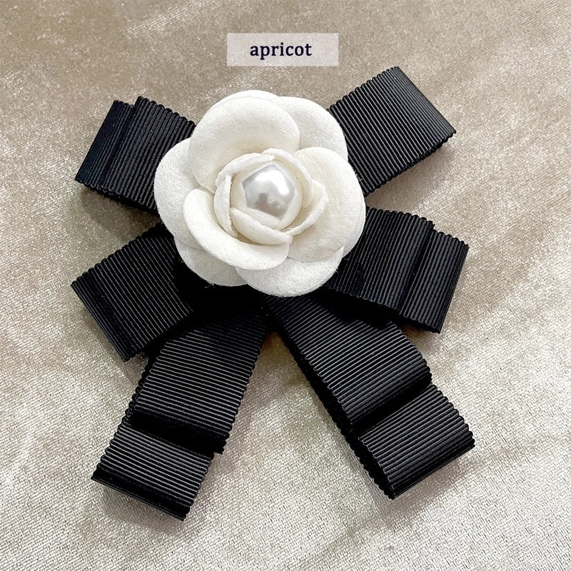 Sweet Pin Flower Wool-like Alloy Cloth Inlay Pearl Women’S Brooches