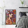 Girl With Big Eyes-14CT Stamped Cross Stitch 29*40cm/11.42*15.75in(Brand)
