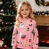Kids Christmas Cartoon Print Pattern Children's Long Sleeve Pullover Sweatshirt