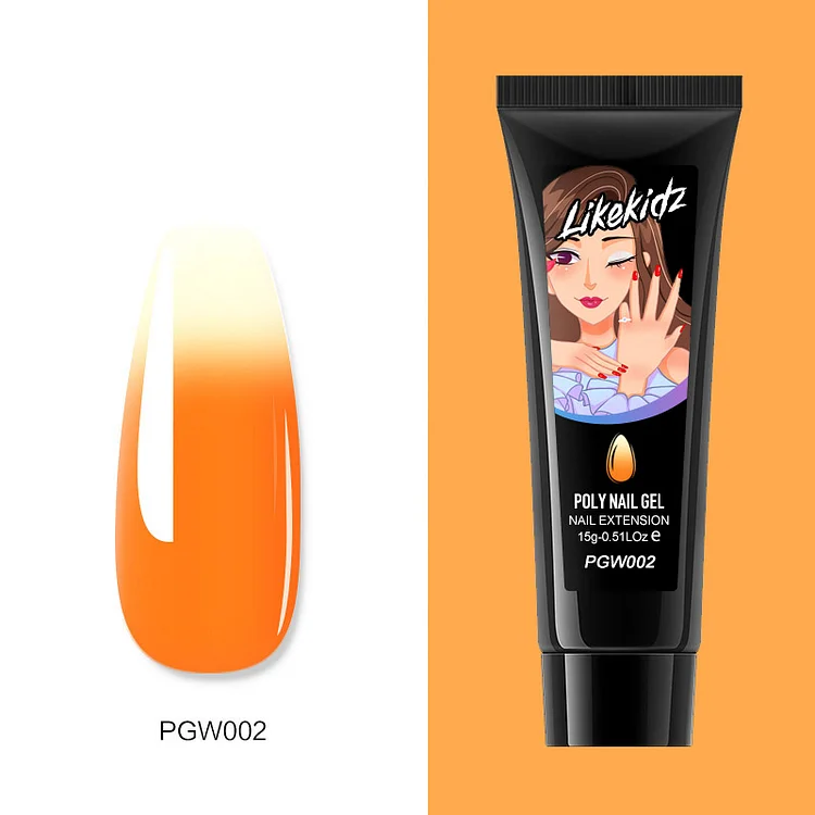 Poly Nail Gel - Light Orange