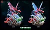 GX Evolution Series 011 Swords Dance Scyther & Bullet Punch Scizor & Flash Cannon Mega Scizor with LED - Pokemon Resin Statue - Fantasy Studios