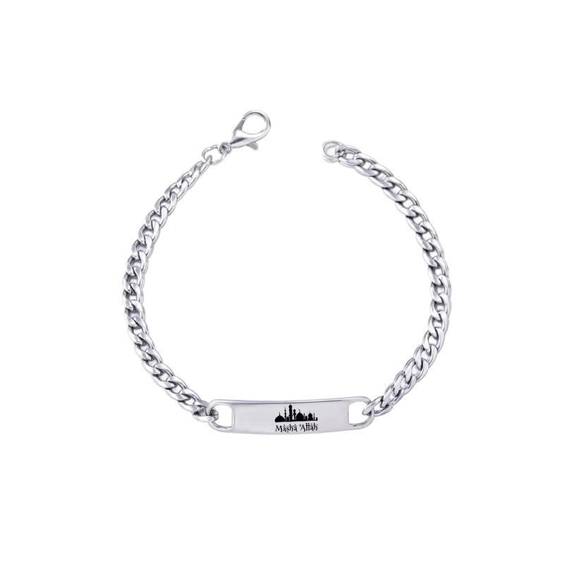 Muslim Allah Letter Stainless Steel Id Bracelet
