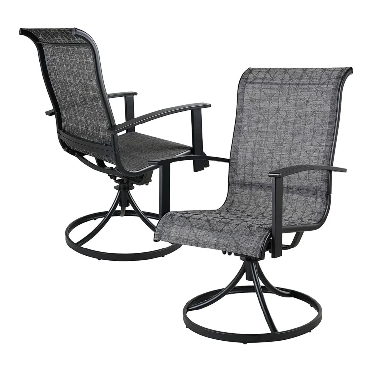 GRAND PATIO Outdoor Swivel Rocking Patio Dining Chairs Set