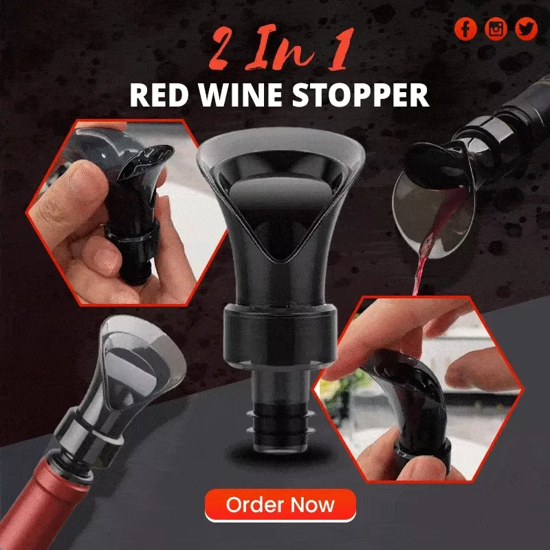 Christmas Pre-Sale 48% OFF - 2 In 1 Red Wine Stopper-buy 3 get 1 free