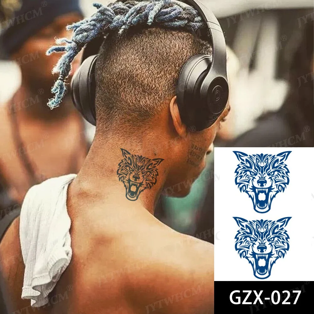 Sdrawing Stickers Semi-permanent Plant Lasting Tattoo Blue Henna Lace Flower Arm Non-reflective Herbal Juice Tattoo Waterproof