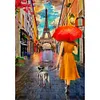 Paris Street-Paint by Numbers Acrylic Painting 30*40CM