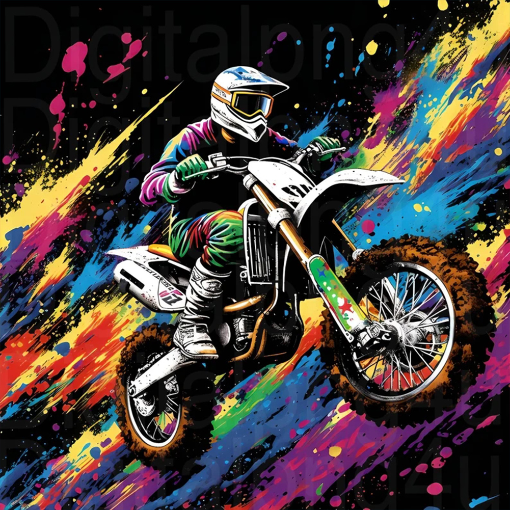 Motorcycle 50*50cm(canvas) full round drill diamond painting