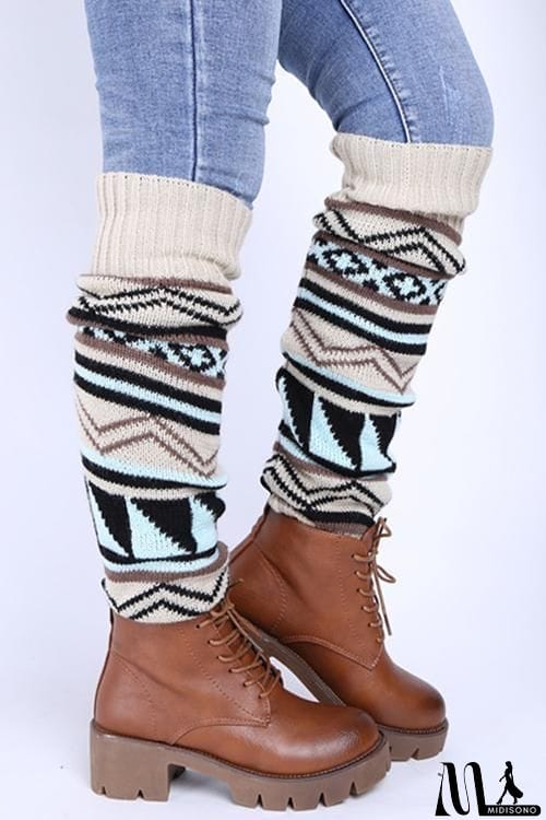 MidiSono - Aztec Print Leg Warmers