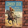 Cowboy Code - Vintage Metal Signs - 20*30cm/30*40cm - Western